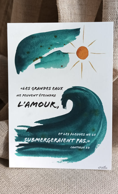 Illustration cantique des cantiques 8.7 de la collection Amour Elle Croit