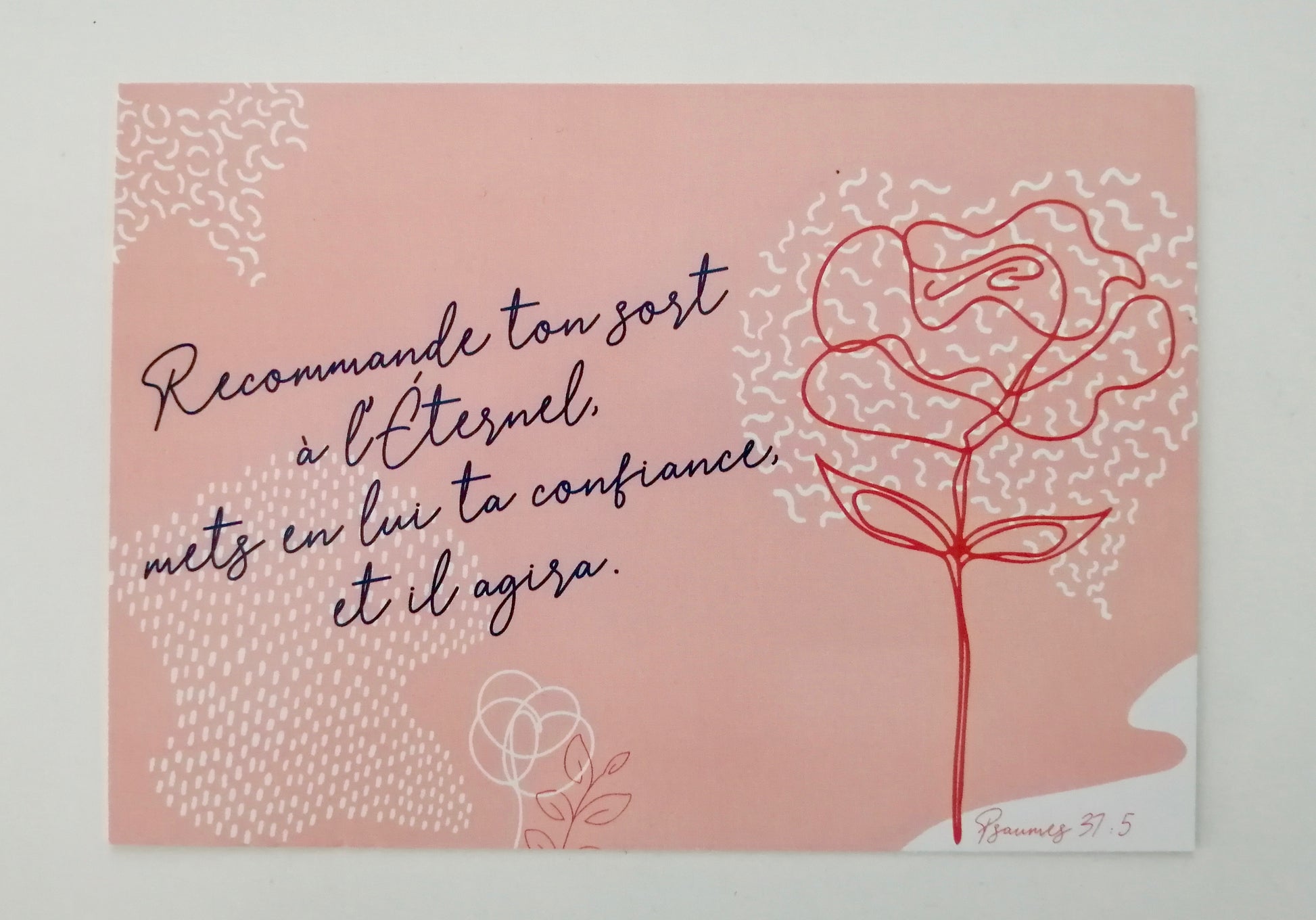 Carte postale Psaume 37.5 