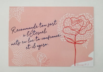 Carte postale Psaume 37.5 