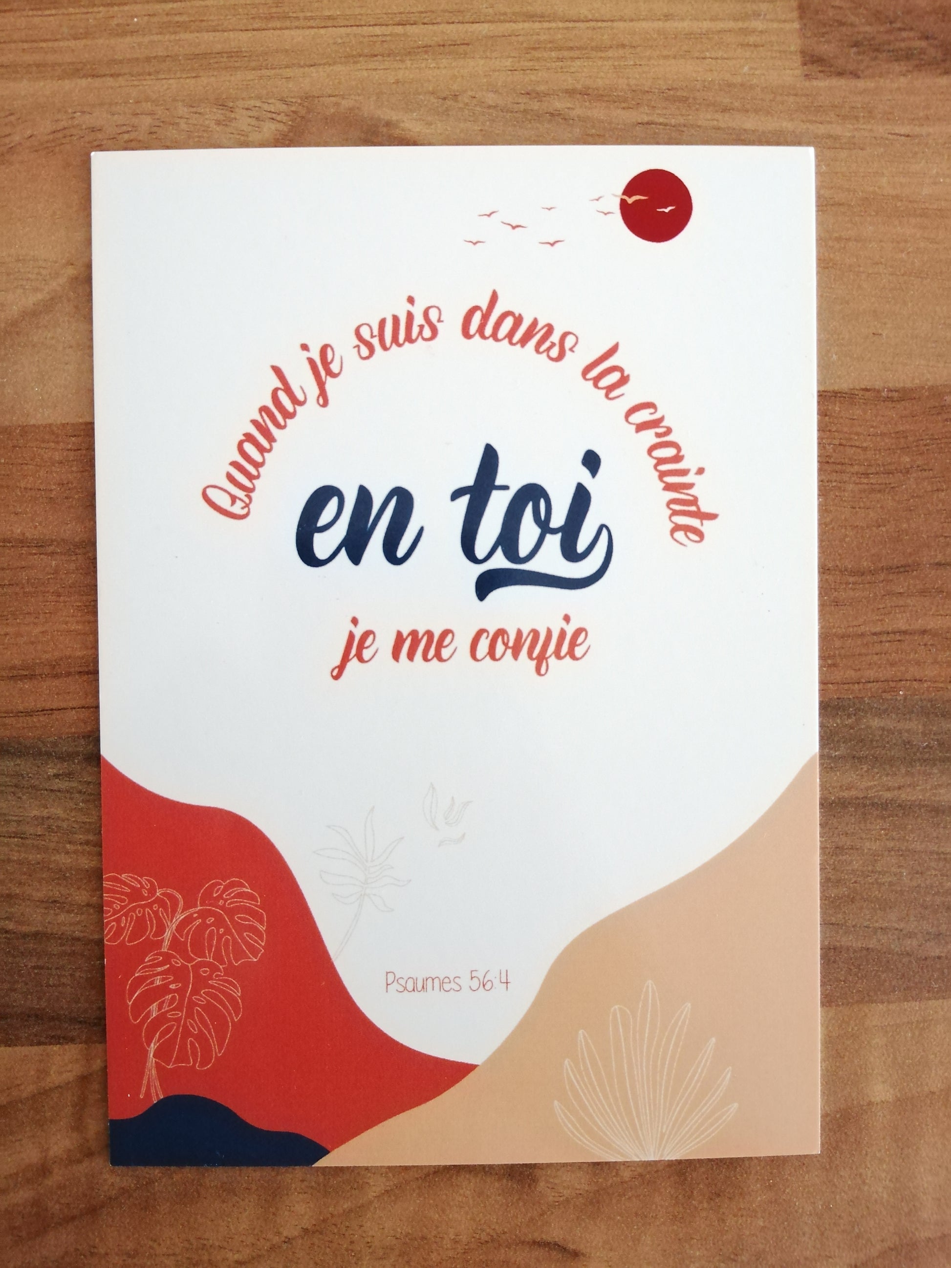 Photo carte postale psaume 56.4 Elle Croit