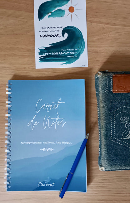 carnet de notes prédication ou autre message