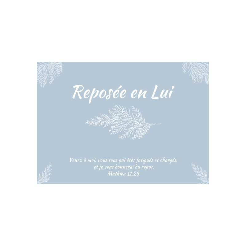 Carte postale reposée en lui de la collection "en lui"