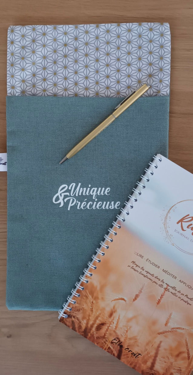 pochette pour Bible unique et précieuse bleue
